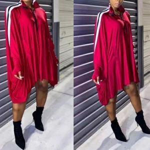 Red Bat Sleeve Dress